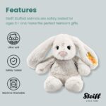 Steiff Hoppie Hase 18 cm hellgrau, Plüschtier Hase mit Schlappohren, Soft Cuddly Friends, flauschiges Stofftier zum / Kuscheln – Bild 3