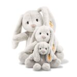 Steiff Hoppie Hase 18 cm hellgrau, Plüschtier Hase mit Schlappohren, Soft Cuddly Friends, flauschiges Stofftier zum / Kuscheln – Bild 5