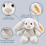 Steiff Hoppie Hase 18 cm hellgrau, Plüschtier Hase mit Schlappohren, Soft Cuddly Friends, flauschiges Stofftier zum / Kuscheln – Bild 4
