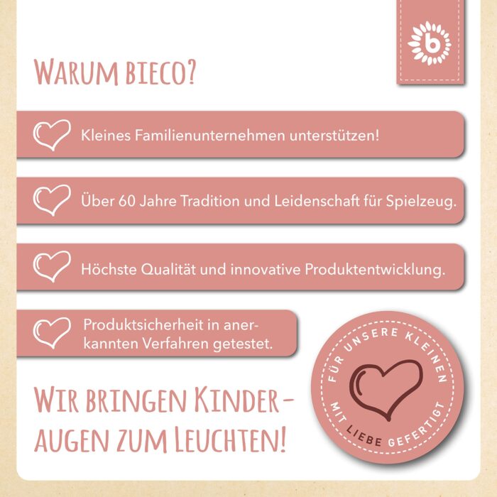 Bieco Kuscheltier Reh Ella mit Rassel | Baby Kuscheltier ab 0 Monate Stofftier Baby Plüschtier Reh – Bild 2