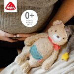 Fehn Kuscheltier Bär Bruno – Weicher Teddybär für Neugeborene als Einschlafhilfe - Stofftier zum Greifen,  / Fühlen – Bild 5